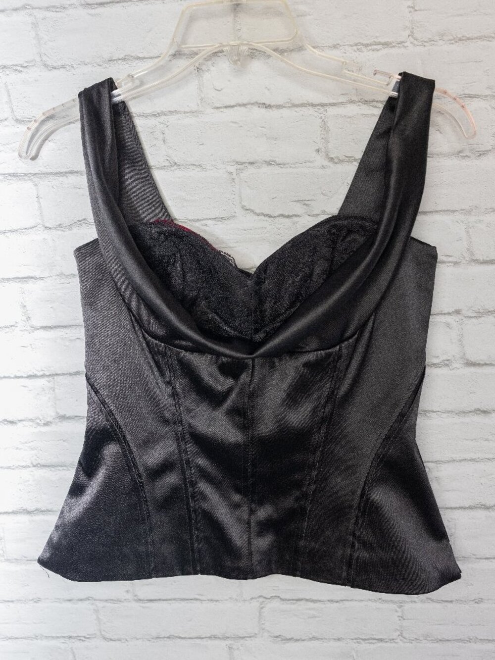 Vintage 90s White House Black Market Black Bustier / Corset-Style Top – Size 2